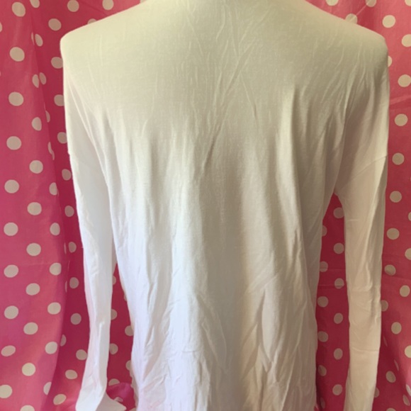 LAST CHANCE Express lace up front long sleeve tee Sz S - Picture 2 of 4